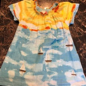 Pink Chicken sea design dress